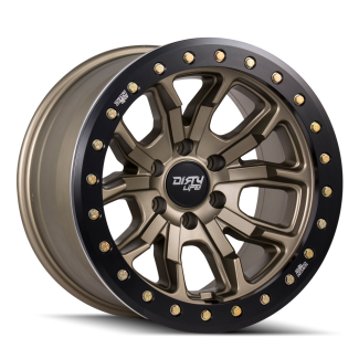 DIRTY LIFE DT-1 9303 SATIN GOLD W/SIMULATED RING 17X9 5-127 -12MM 78.1MM