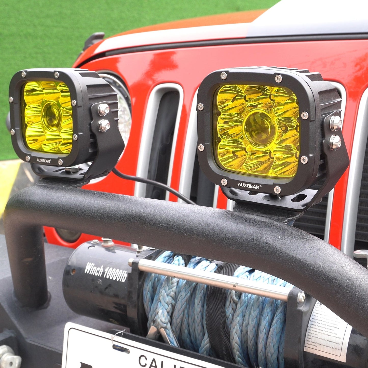Auxbeam 5 INCH 110W WHITE/AMBER LED DRIVING LIGHTS PODS LIGHT FOR SUV JEEP FORD OFF-ROAD PICKUP TRUCK TRACTOR