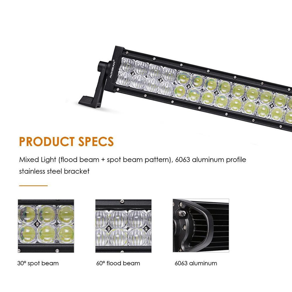 52 INCH 5D SERIES STRAIGHT/CURVED COMBO BEAM DOUBLE ROW LED LIGHT BAR FOR SUV ATV UTV TRUCKS PICKUP BOAT