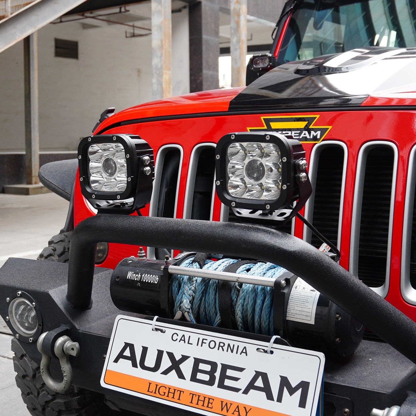 Auxbeam 5 INCH 110W WHITE/AMBER LED DRIVING LIGHTS PODS LIGHT FOR SUV JEEP FORD OFF-ROAD PICKUP TRUCK TRACTOR