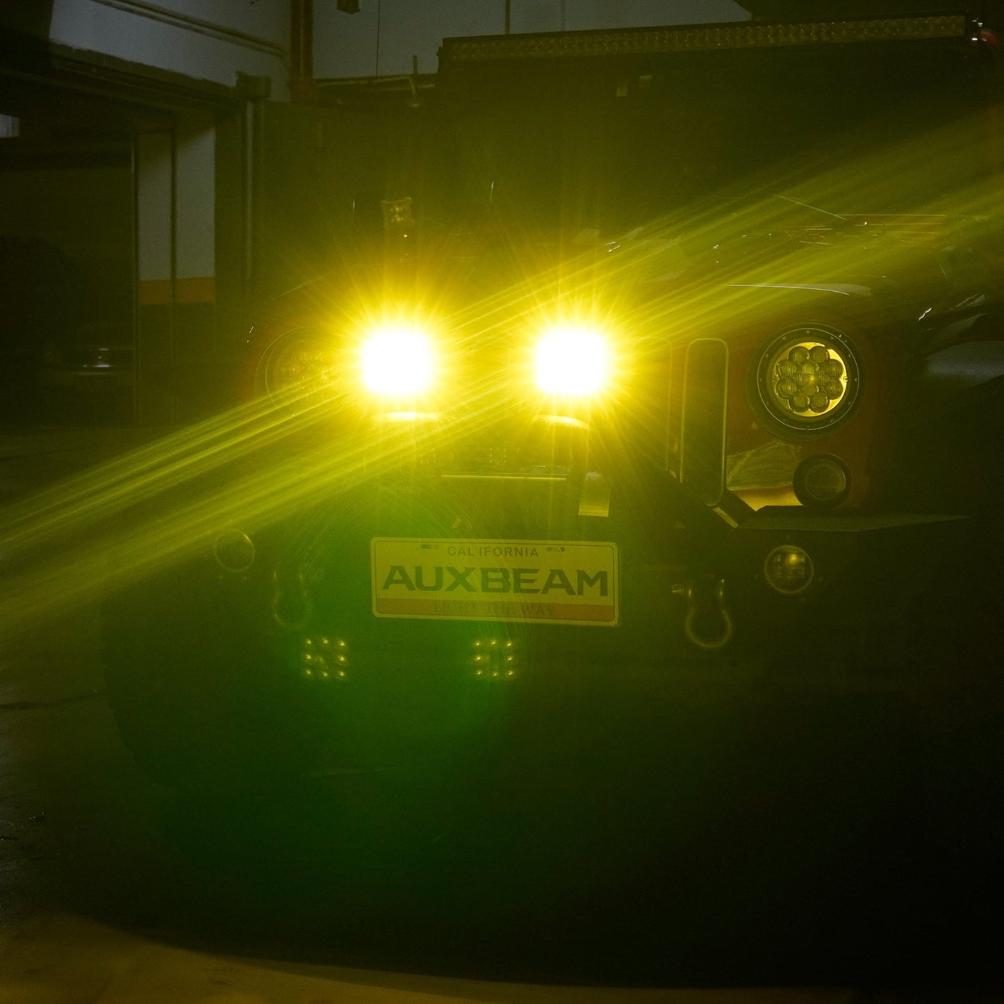 Auxbeam 5 INCH 110W WHITE/AMBER LED DRIVING LIGHTS PODS LIGHT FOR SUV JEEP FORD OFF-ROAD PICKUP TRUCK TRACTOR
