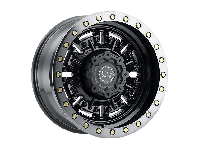 Black Rhino Abrams Gloss Gunblack with Machined Dark Tint 6-Lug Wheel; 17x8.5; -18mm Offset