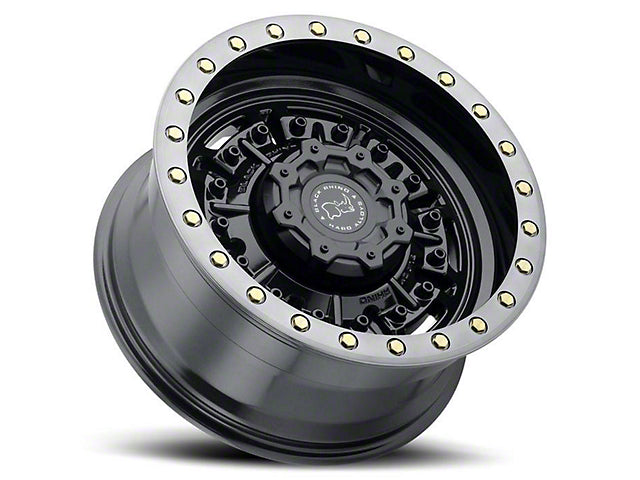 Black Rhino Abrams Gloss Gunblack with Machined Dark Tint 6-Lug Wheel; 17x8.5; -18mm Offset
