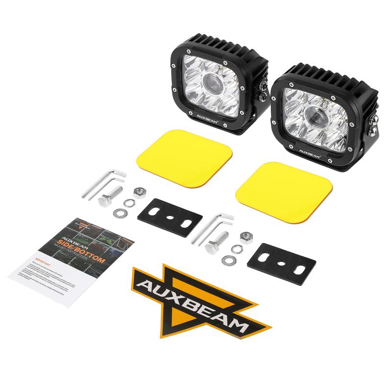 Auxbeam 5 INCH 110W WHITE/AMBER LED DRIVING LIGHTS PODS LIGHT FOR SUV JEEP FORD OFF-ROAD PICKUP TRUCK TRACTOR