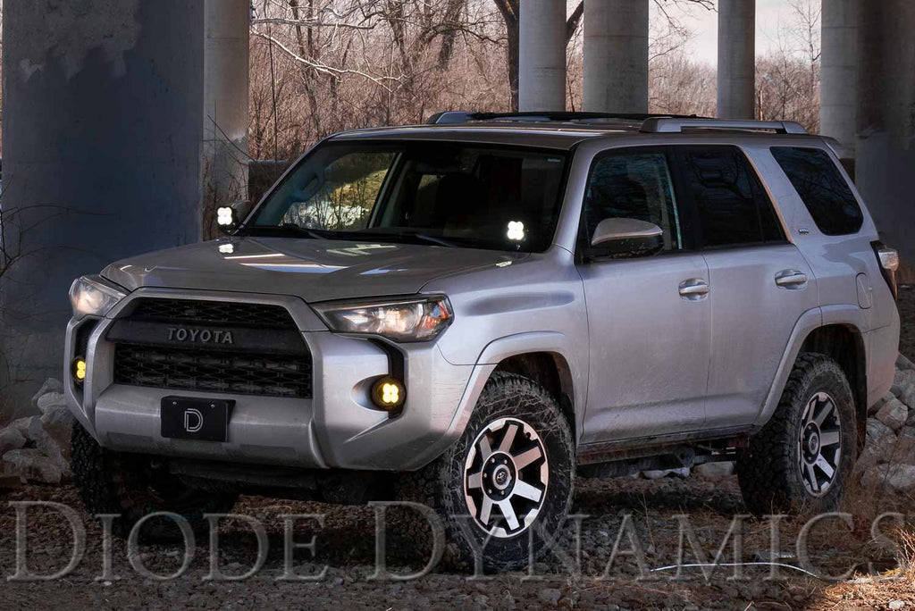 SS3 LED DITCH LIGHT KIT FOR 2010-2021 TOYOTA 4RUNNER PRO YELLOW COMBO DIODE DYNAMICS