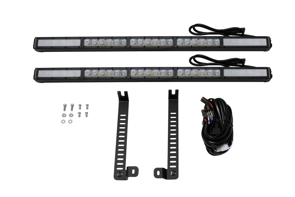 SS30 DUAL STEALTH LIGHTBAR KIT FOR 2014-2019 TOYOTA 4RUNNER WHITE COMBO DIODE DYNAMICS