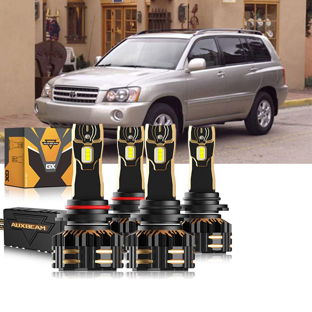 2001-2003 Toyota Highlander 9005 9006 LED Headlight Bulbs Bundle