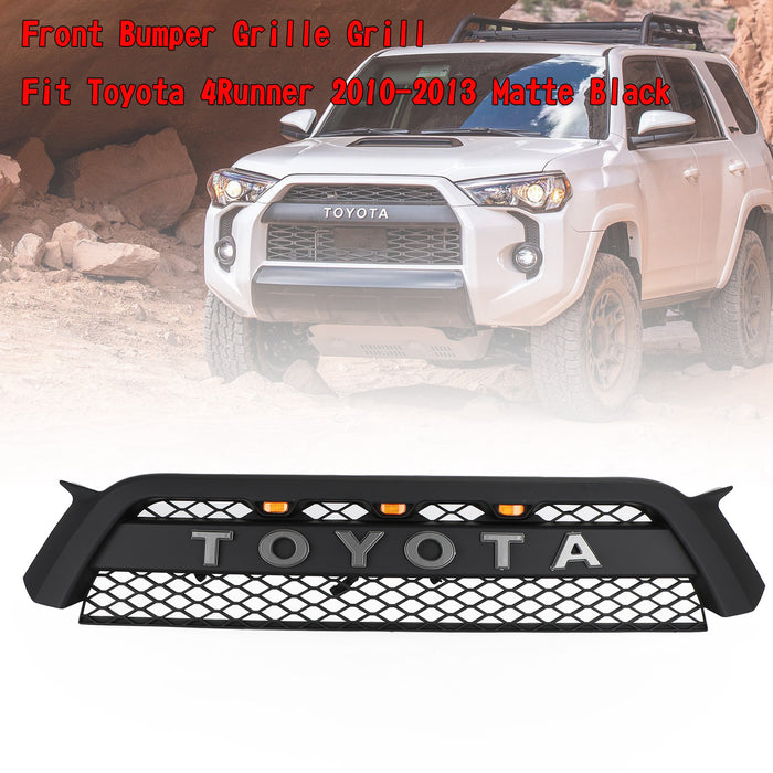 Toyota 4Runner | 2010-2013 | 4Runner | TRD Pro Grille | Matte Black + Toyota Letter + LED Lights