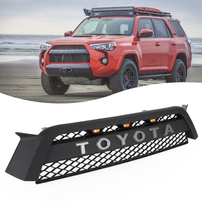 Toyota 4Runner | 2010-2013 | 4Runner | TRD Pro Grille | Matte Black + Toyota Letter + LED Lights