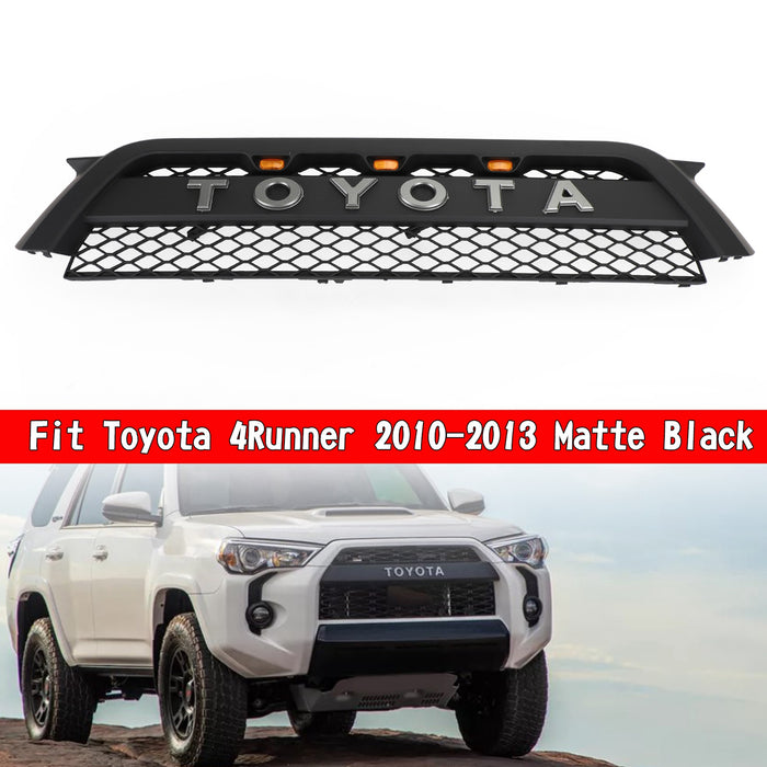 Toyota 4Runner | 2010-2013 | 4Runner | TRD Pro Grille | Matte Black + Toyota Letter + LED Lights