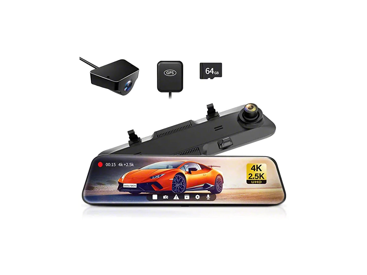 WOLFBOX 4K+2.5K Touch Screen Parking Monitoring Dash Cam
(Universal; Some Adaptation May Be Required)