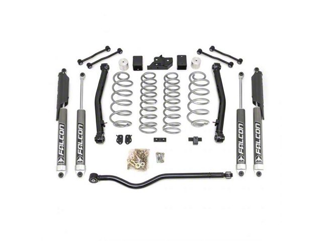 ReadyLIFT 3.50-Inch Front / 3-Inch Rear Terrain Flex 2-Arm Lift Kit with Falcon 2.1 Shocks (18-24 2.0L or 3.6L Jeep Wrangler JL Rubicon)