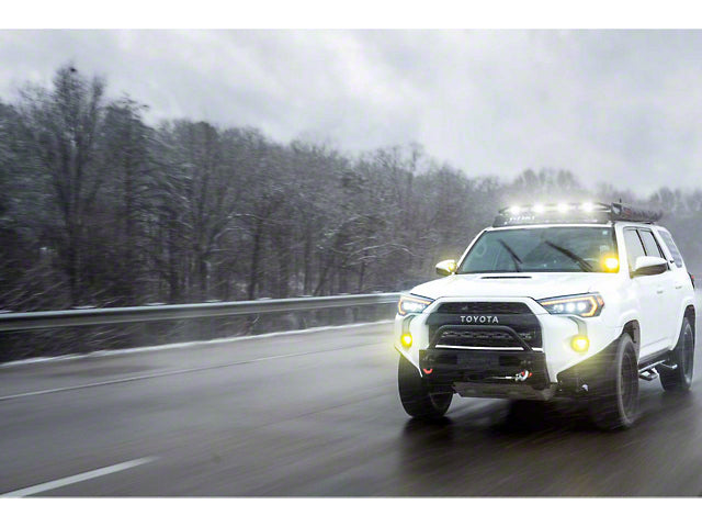 Morimoto XB LED Headlights with Amber DRL; Black Housing; Clear Lens (21-23 4Runner w/ Factory LED Low/Halogen High Beam Headlights)
