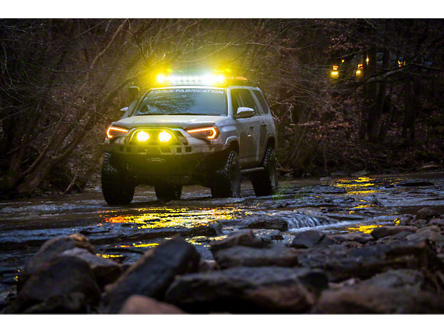 Morimoto XB LED Headlights with Amber DRL; Black Housing; Clear Lens (21-23 4Runner w/ Factory LED Low/Halogen High Beam Headlights)