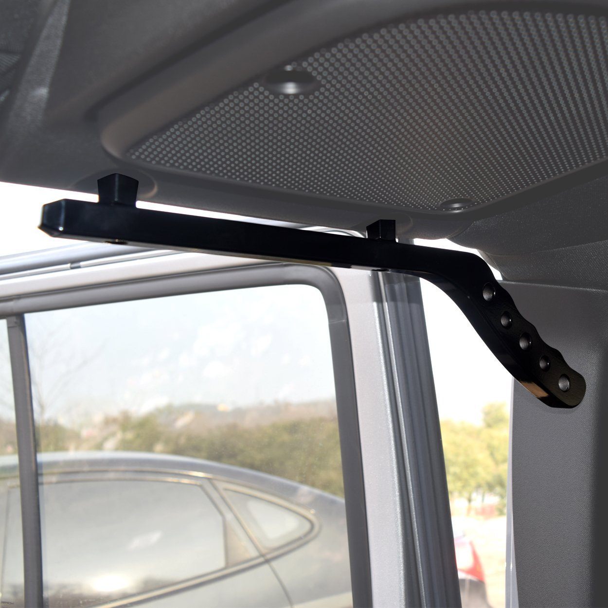 ALUMINUM FRONT & REAR GRAB HANDLES & DOOR GRAB HANDLE INSERTS COVER-BLACK FOR 11-18 JEEP WRANGLER JK/JKU