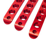 ALUMINUM FRONT & REAR GRAB HANDLES & DOOR GRAB HANDLE INSERTS COVER COMBO-RED FOR 07-18 JEEP WRANGLER JK/JKU