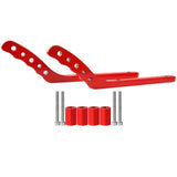 ALUMINUM FRONT & REAR GRAB HANDLES & DOOR GRAB HANDLE INSERTS COVER COMBO-RED FOR 07-18 JEEP WRANGLER JK/JKU