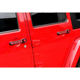 ALUMINUM FRONT & REAR GRAB HANDLES & DOOR GRAB HANDLE INSERTS COVER COMBO-RED FOR 07-18 JEEP WRANGLER JK/JKU