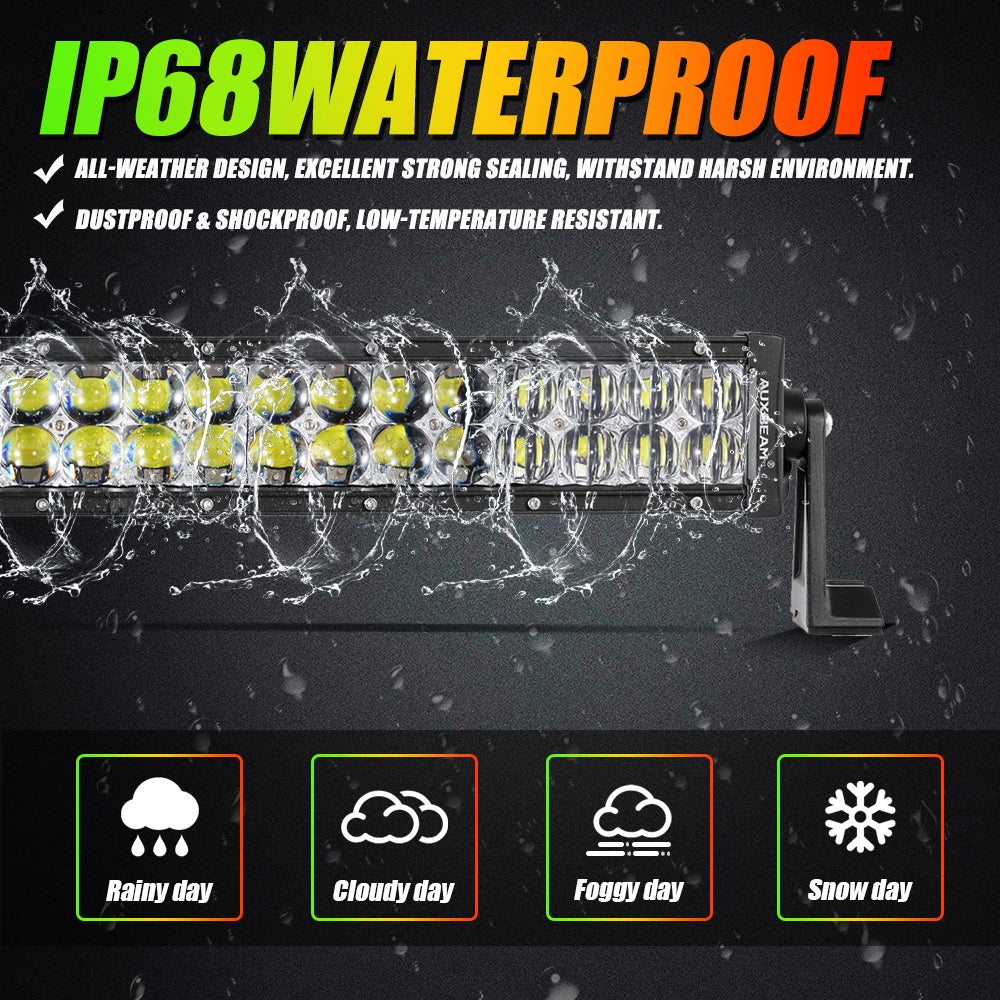 NEW 42 INCH V-PRO SERIES CURVED RGBW COLOR CHANGING OFF ROAD LED LIGHT BAR FOR ATV UTV SIDE BY SIDES