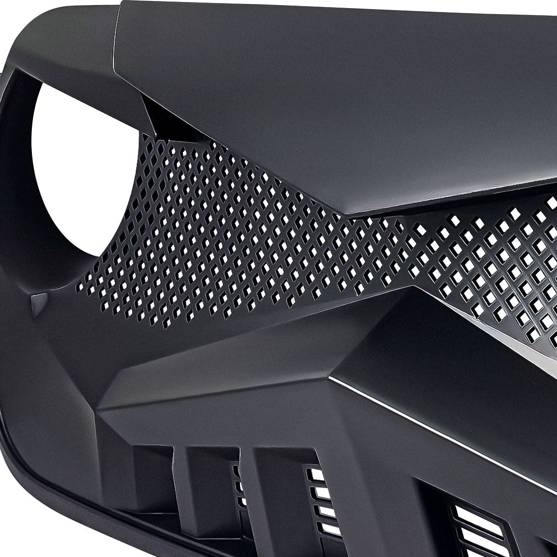 HAWKE GRILLE - MATTE BLACK FOR 18-23 JEEP WRANGLER JL & GLADIATOR JT W/O TRAILCAM