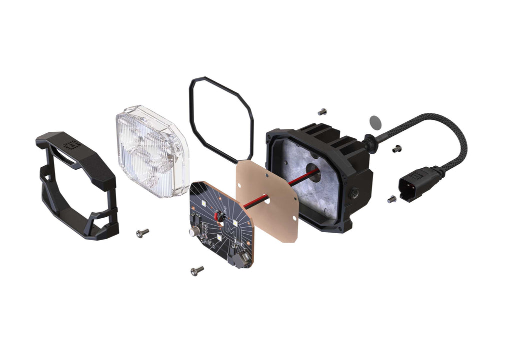 MORIMOTO 4BANGER A-PILLAR KIT: WRANGLER JL (NCS WHITE SPOT BEAM)