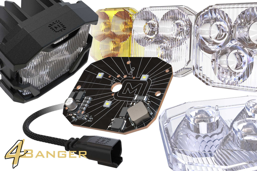MORIMOTO 4BANGER A-PILLAR KIT: WRANGLER JL (NCS WHITE SPOT BEAM)