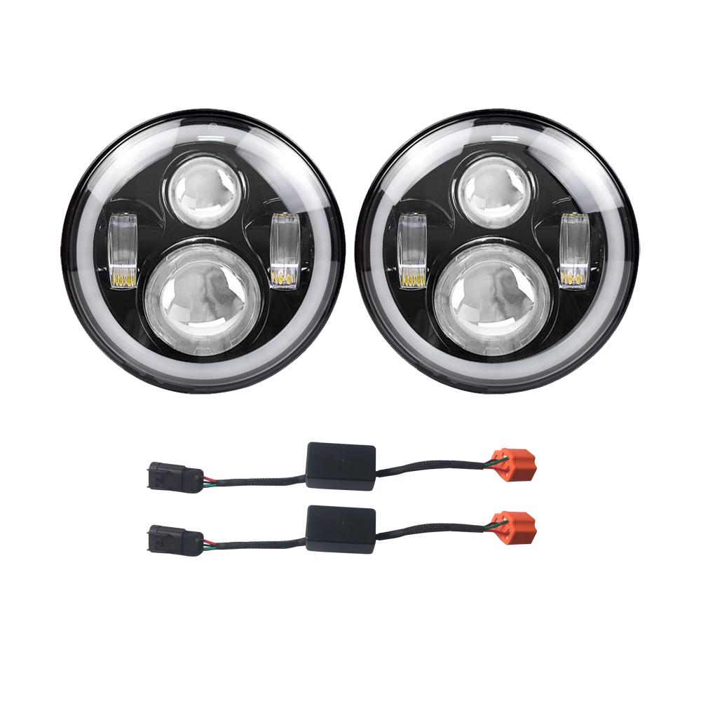 VADER GRILLE W/ MESH & RGB HALO HEADLIGHTS COMBO FOR 18-23 WRANGLER JL& GLADIATOR JT