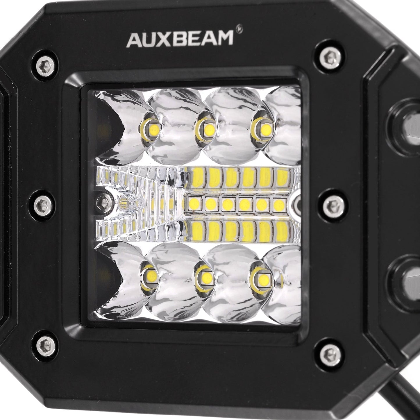 (2PCS/SET) 5 INCH FLUSH MOUNT LED PODS LIGHT SPOT BEAM WITH 2-LEAD WIRING HARNESS FOR JEEP