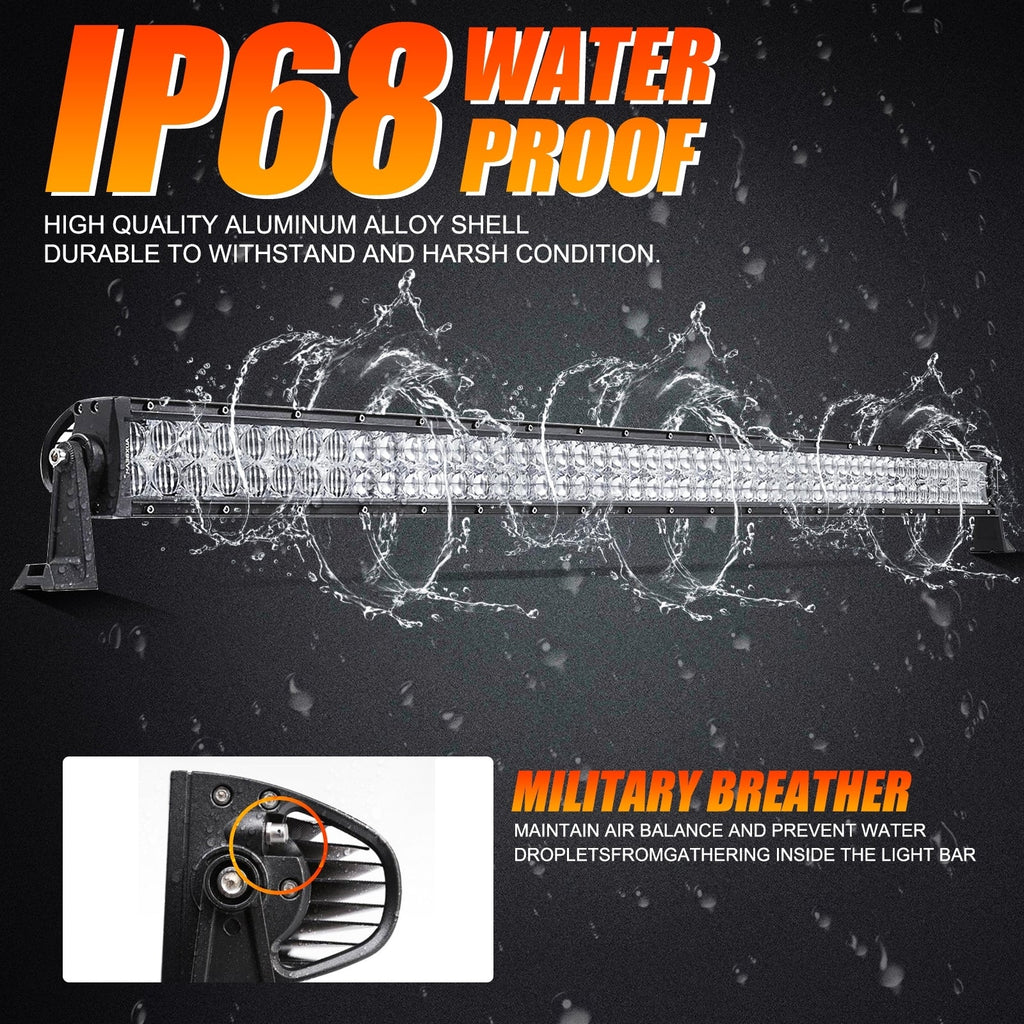 50 INCH STRAIGHT/CURVED COMBO BEAM DOUBLE ROW LED LIGHT BAR