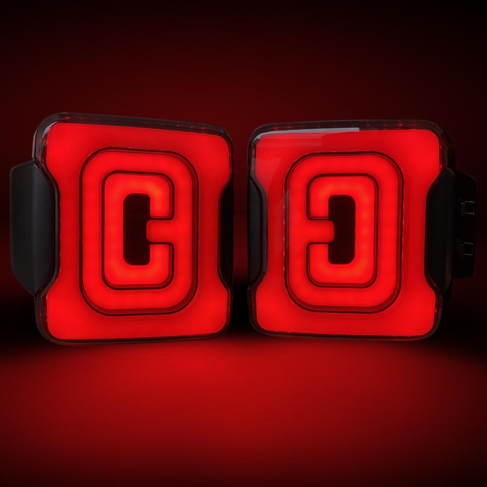 Smoked Cover Tunnel Tail Lights for 07-18 Jeep Wrangler JK/ JKU