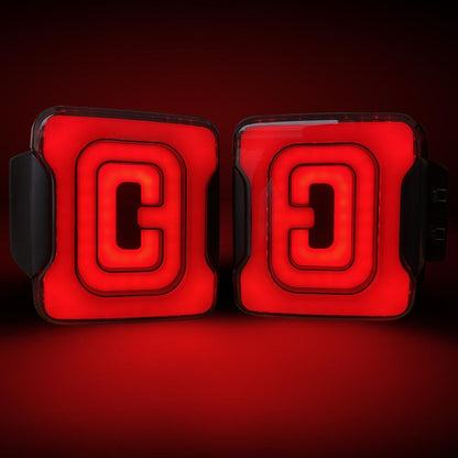 Smoked Cover Tunnel Tail Lights for 07-18 Jeep Wrangler JK/ JKU