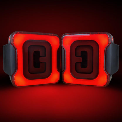 Smoked Cover Tunnel Tail Lights for 07-18 Jeep Wrangler JK/ JKU