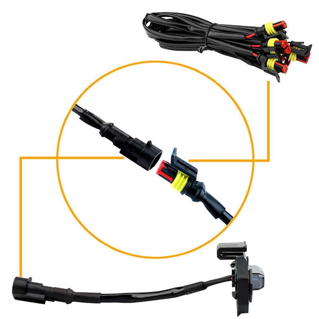 (4PCS/SET) LED FRONT GRILLE LIGHTS WHITE LIGHT FOR TOYOTA TACOMA 2020-2021 TRD OFF ROAD/TRD SPORT (SMOKED SHELL)