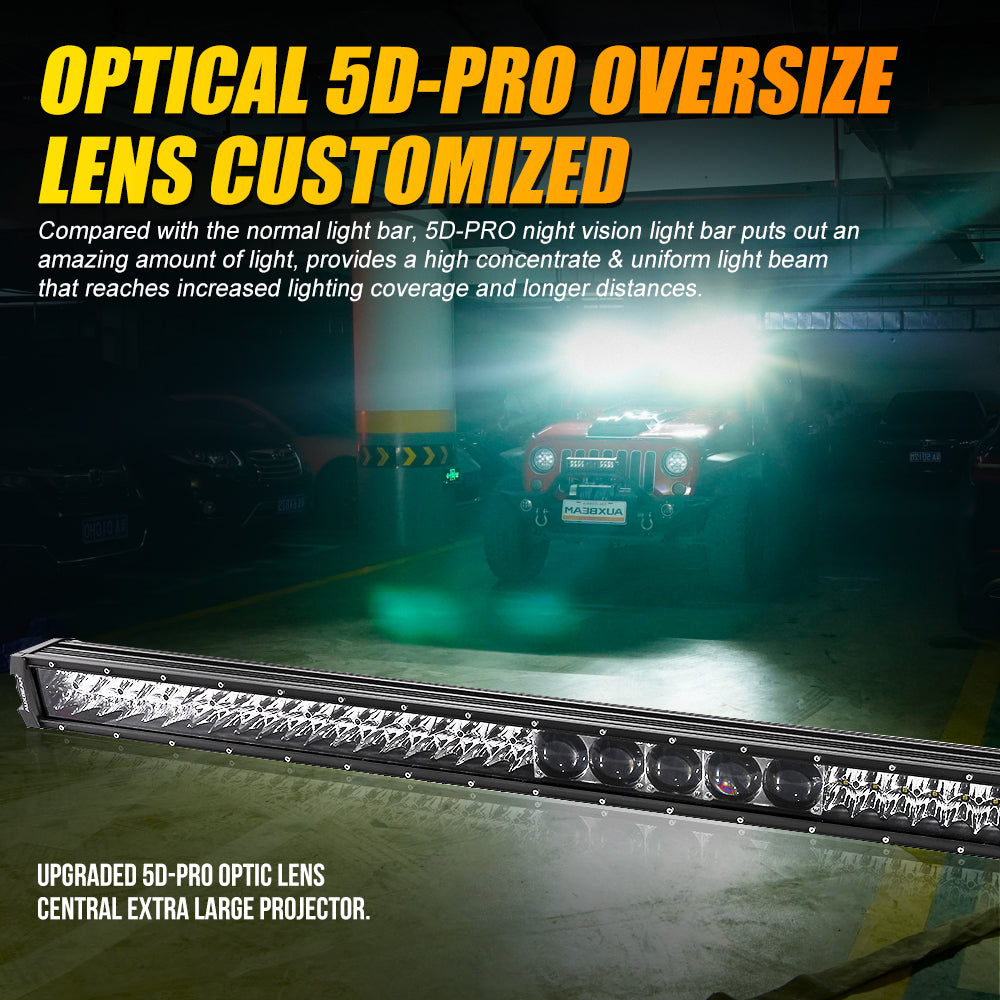 52 INCH 5D-PRO SERIES 55000LM SPOT BEAM OFF ROAD LED LIGHT BAR