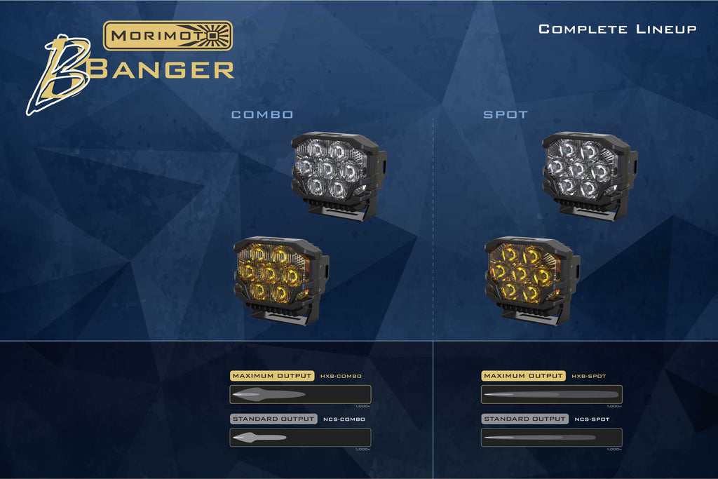 MORIMOTO BIGBANGER A-PILLAR KIT: 14-23 4RUNNER (HXB YELLOW COMBO BEAM)