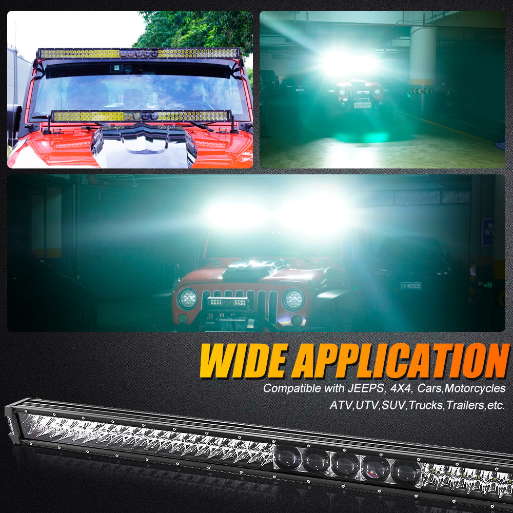 NEW 52 INCH 5D-PRO SERIES 55000LM SPOT BEAM OFF ROAD LED LIGHT BAR