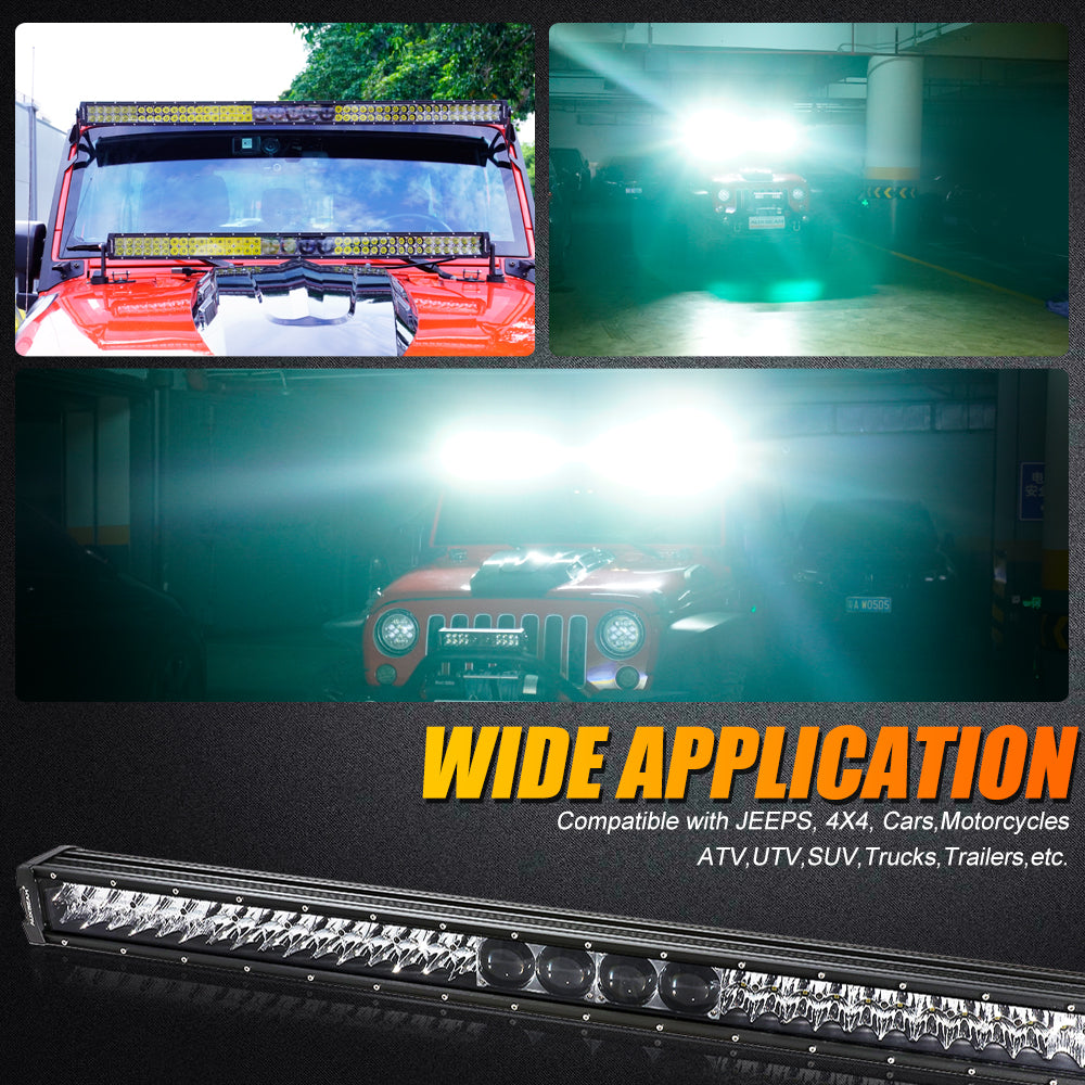 NEW 42 INCH 5D-PRO SERIES 44000LM SPOT BEAM OFF ROAD LED LIGHT BAR