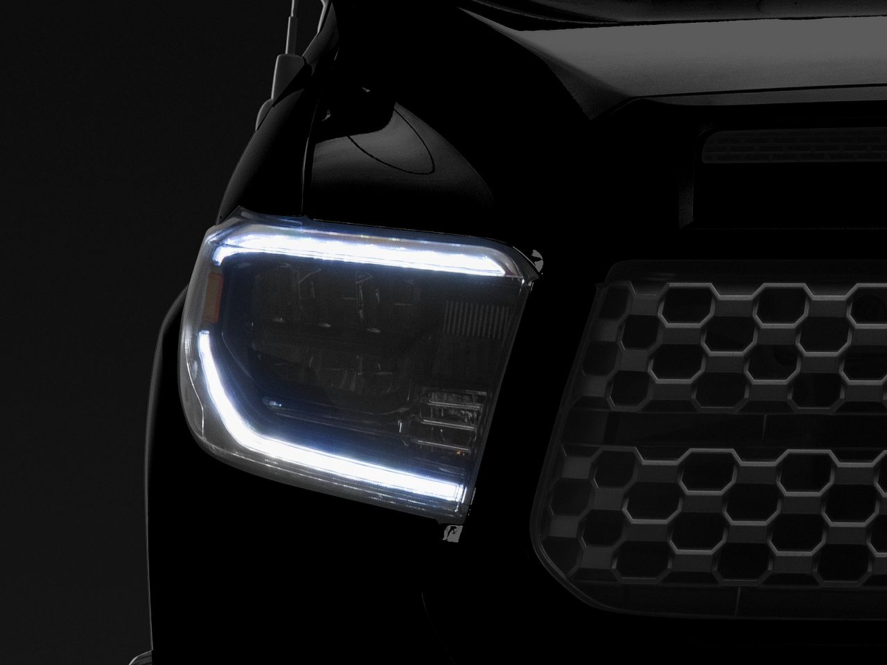 Form Lighting LED Reflector Headlights; Black Housing; Clear Lens (14-21 Tundra)
