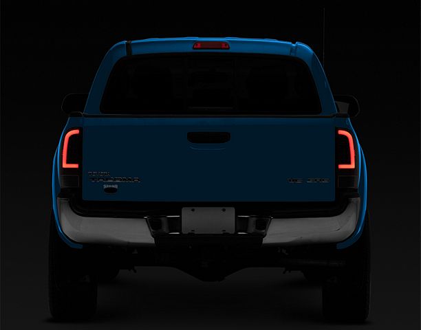 Light Bar LED Tail Lights; Black Housing; Clear Lens (05-15 Tacoma w/ Factory Halogen Tail Lights)