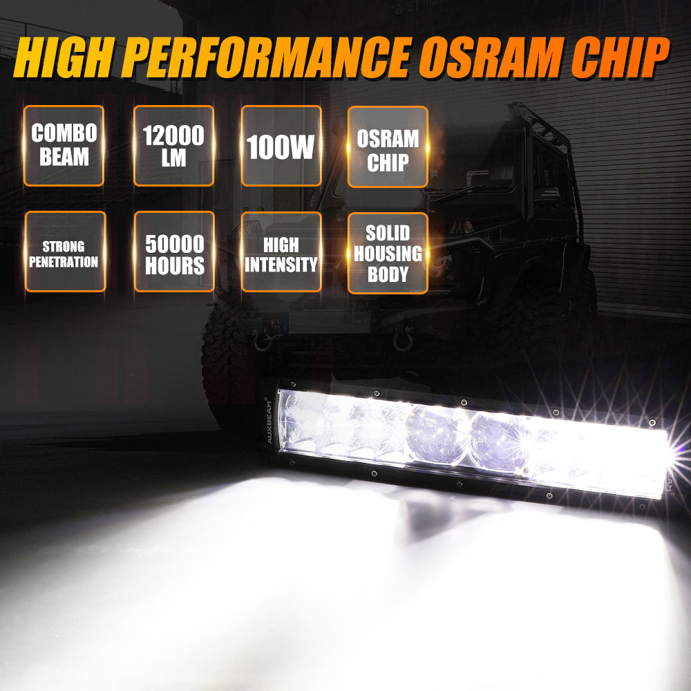 12 INCH 5D-PRO SERIES 12000LM SPOT BEAM OFF ROAD LED LIGHT BAR