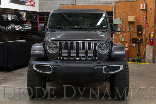 Diode Dynamics JEEP JL SS5 4-POD CROSSLINK GRILLE LIGHTBAR KIT PRO WHITE COMBO