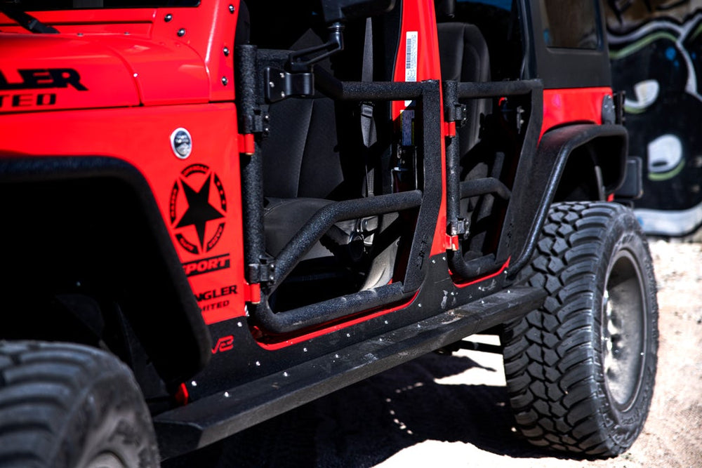 BODY ARMOR 4X4 2007-2018 JEEP WRANGLER JK TUBE DOORS FRONT, PAIR