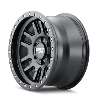 DIRTY LIFE CANYON PRO 9309 MATTE BLACK/MATTE BLACK LIP 17X9 5-127 -38MM 71.5MM