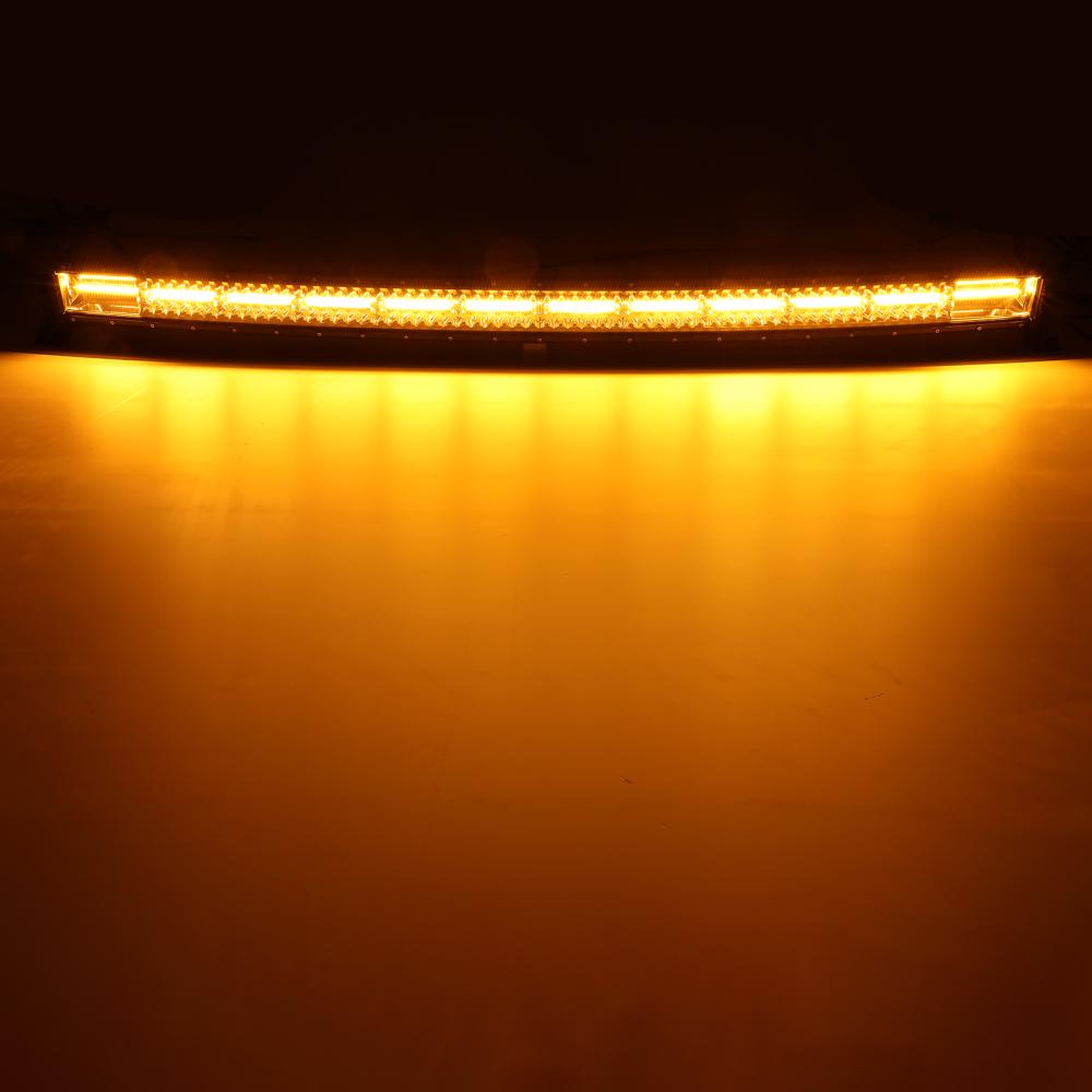 50 INCH 6 MODES WHITE&AMBER CURVED OFF ROAD LED LIGHT BAR