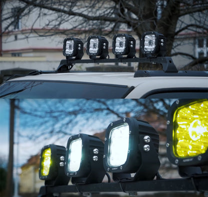 Auxbeam 5 INCH 110W WHITE/AMBER LED DRIVING LIGHTS PODS LIGHT FOR SUV JEEP FORD OFF-ROAD PICKUP TRUCK TRACTOR