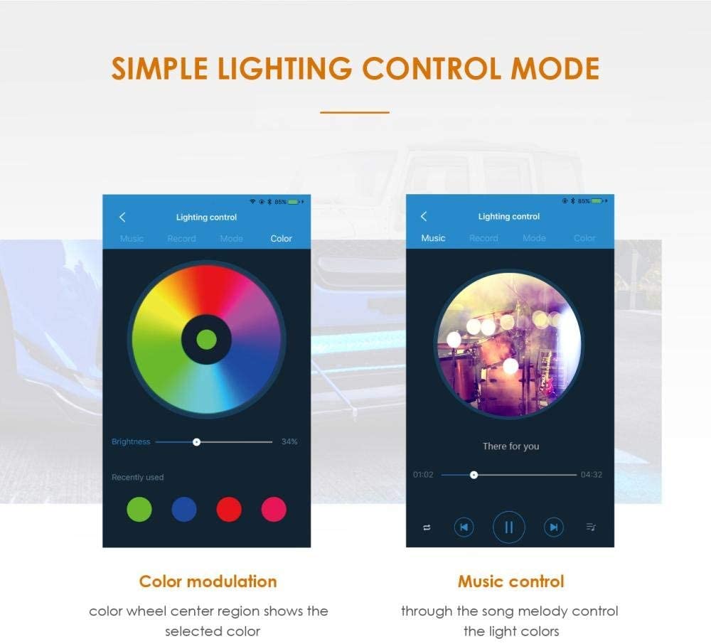 22 INCH V-SERIES RGB COLOR CHANGING STRAIGHT/CURVED OFF ROAD LED LIGHT BAR