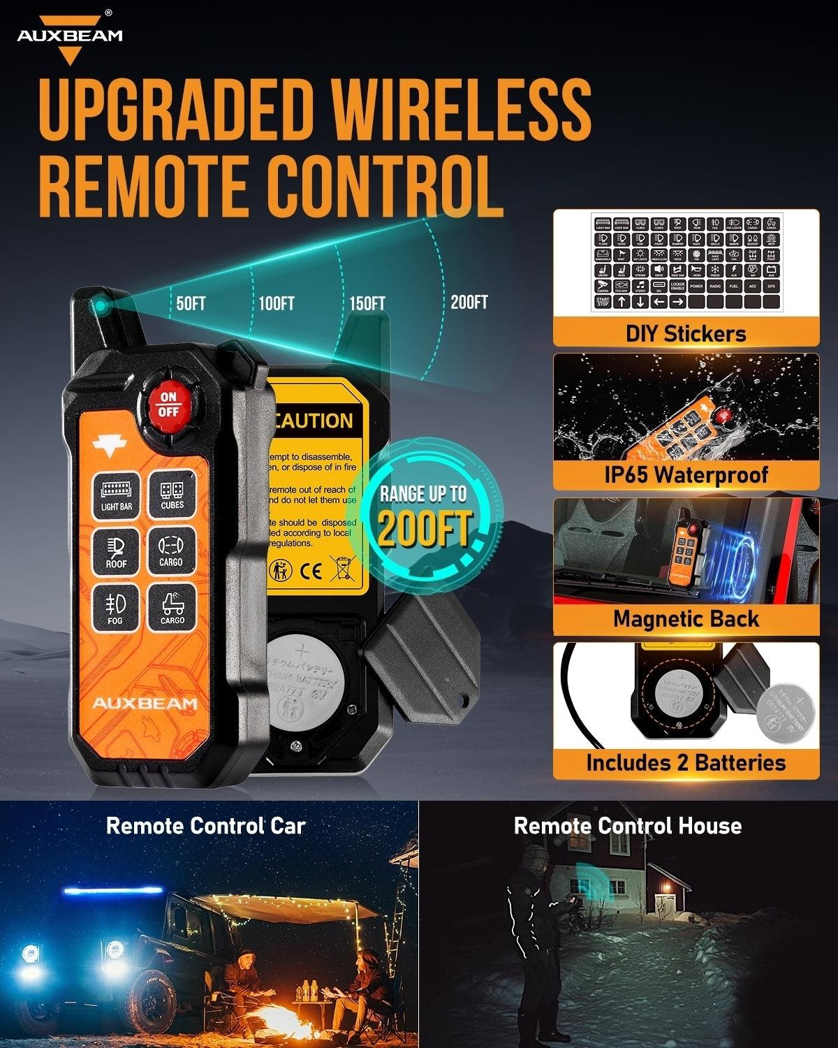 AUXBEAM AS Series 4/6 Gang RGB Slim Switch Panel with APP&Remote Control