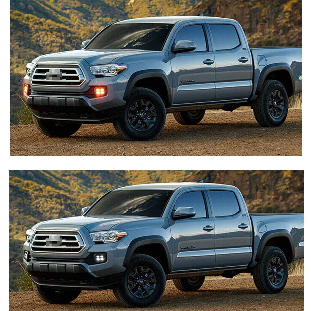 4-EYES DRL LED FOG LIGHTS W/AMBER TURN SIGNAL FOR 2016-2022 TOYOTA TACOMA