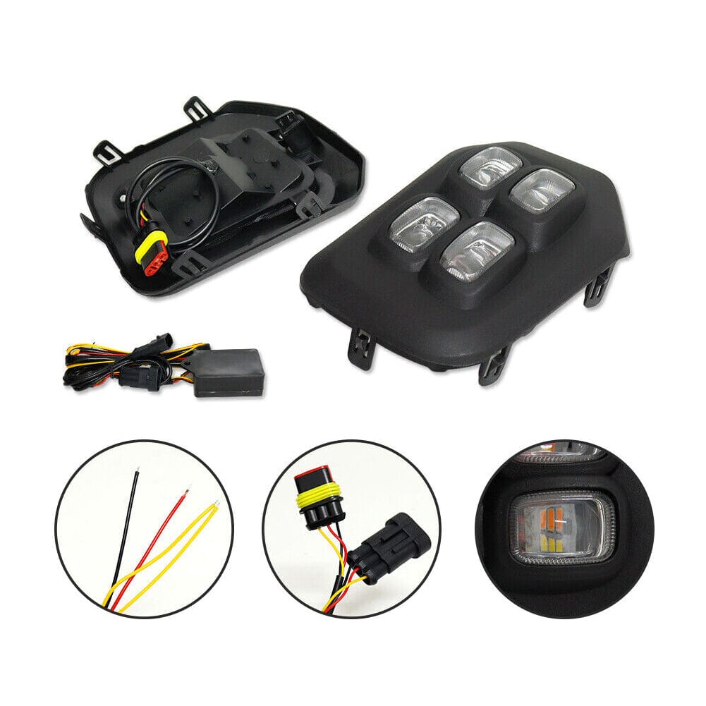 4-EYES DRL LED FOG LIGHTS W/AMBER TURN SIGNAL FOR 2016-2022 TOYOTA TACOMA
