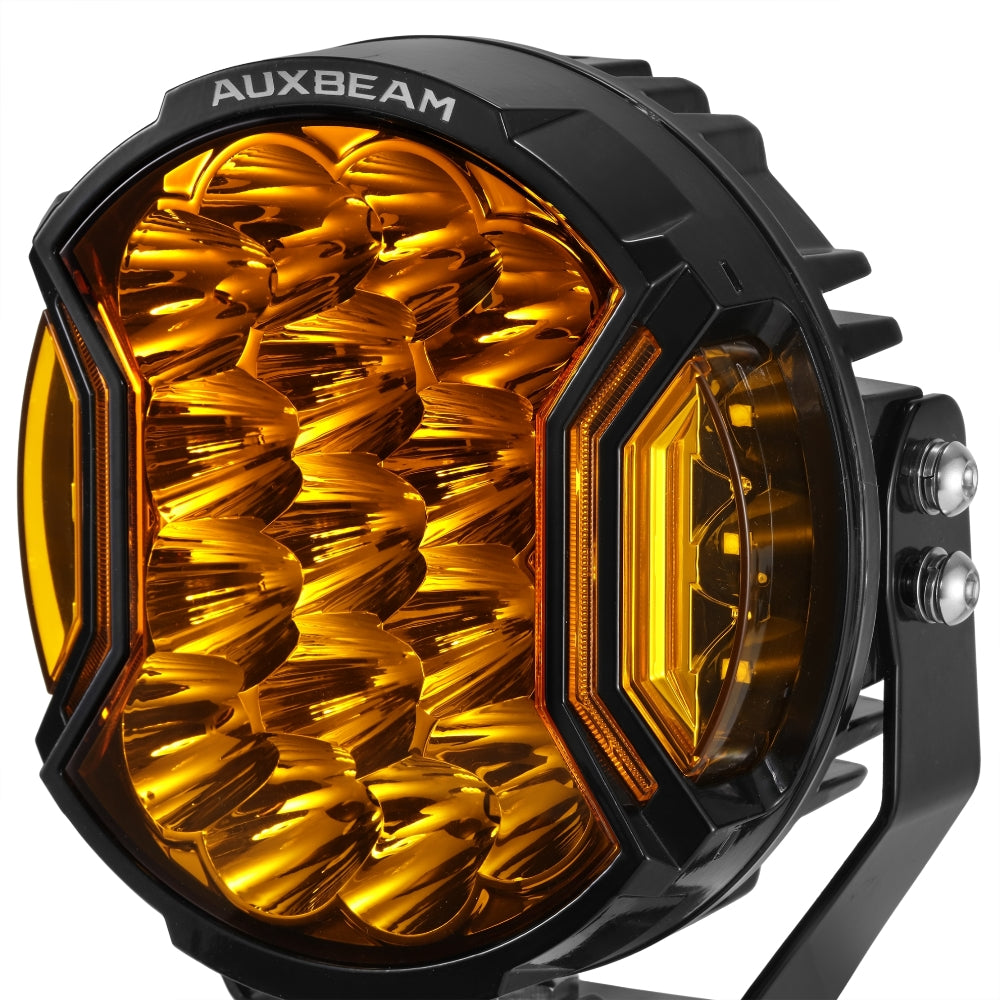 V-ULTRA Series | 7 Inch 226W LED Side Shooter Amber Pod Lights with Amber DRL